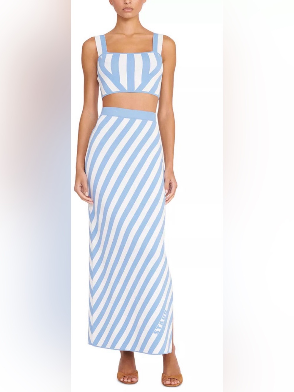 Straud Blue and White Matching Skirt Set Size S/M